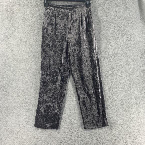 Y3K Madwell Womens Pants Velvet Trouser Boho Grey S Soft Pocket - Picture 1 of 15